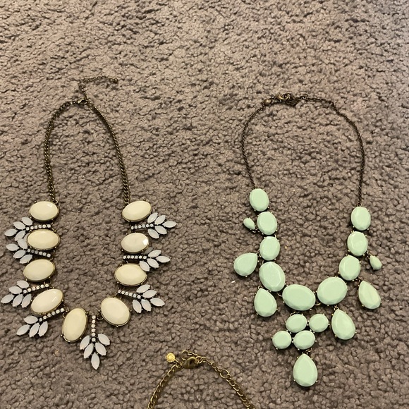 J. Crew Vintage Crystal Beaded Statement Necklaces Jewelry Gold Silver Lot of 8 - Picture 7 of 11